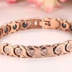 กำไลข้อมือ สร้อยข้อมือ ผู้หญิง สี Rose Gold ฝังเพชร ทั้งเส้น ฝังแม่เหล็ก ปรับสมดุล ร่างกาย สร้อยข้อมือใส่ออกงาน ทำงาน 253586