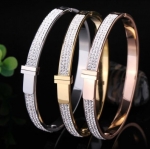 กำไลข้อมือ สร้อยข้อมือ ผู้หญิง กำไลเงิน กำไลทอง ฝังเพชร 3 สี ทอง เงิน Rose Gold กำไลผู้หญิง ฝังเพชร ใส่ออกงาน 409633