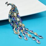 เข็มกลัดติดเสื้อ เข็มกลัด รูป นกยูง อันใหญ่ ติดเสื้อสวย เข็มกลัด นกยูง ติด คริสตรัลแท้ สุดหรู 828175