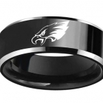 แหวนผู้ชาย แหวนวัยรุ่น สีดำ แหวนสแตนเลส แท้ เลเซอร์ ลาย นกอินทรี สวย เท่ ไม่ซ้ำใคร 436783