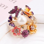 เข็มกลัดติดเสื้อ เข็มกลัด ฝังคริสตรัลแท้ ดีไซน์ เป็นทรงกลม มวล ดอกไม้ ผีเสื้อ เต่าทอง เข็มกลัด ติดหน้าอก เก๋ ๆ 701721