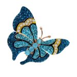 เข็มกลัด ผีเสื้อป่า แสนสวย เข็มกลัดติดหน้าอกเสื้อ ออกงาน ดีไซน์ เป็น ผีเสื้อ ฝังเพชร CZ AAA สวยหรู 704862