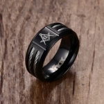 แหวนผู้ชาย แหวน Stainless Steel แท้ แหวนสีดำ สุดฮิต แหวน สัญลักษณ์ ช่าง แหวน เท่ ๆ แต่ง ลวดสีเงิน ของขวัญให้แฟนแทนใจ 848932