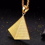 สร้อยทอง สร้อยเงิน สร้อยคอ ทอง และ เงิน ลายโซ่ทอง พร้อม จี้ ปิรามิด ทองคำ ประเทศอียิปต์ ของขวัญให้แฟน สุดคลาสสิค 693547