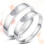แหวนคู่ แหวนคนรัก แหวนหมั้น แหวนแต่งงาน แหวนเงิน เพชร รูปหัวใจ คู่ แหวนปรับ size ได้ แหวนสวย ๆ ใส่เป็นคู่ 455702