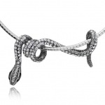 สร้อยคอ ทอง ลายงู สร้อยคอผู้หญิง ปีมะเส็ง งูเล็ก สร้อยคอ จี้ตัวงู พันสร้อย สีเงิน สวยหรู ตกแต่ง เพชรสวิส สวยหรู สร้อยใส่ออกงาน ราศีเกิด 608871_1