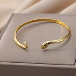 สร้อยข้อมือ กำไล ข้อมือ งู สีทอง กำไล ข้อมือ สไตล์ คลีโอพัตรา แบบสวย ใส่ได้ทุกโอกาส 609422