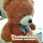 ตุ๊กตาหมีตัวใหญ่ 1.8 เมตร ไซส์หัวโต ขนนิ่ม สีน้ำตาลแดง (คุณภาพ เกรดขึ้นห้าง)