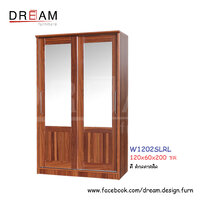 ตู้เสื้อผ้า W1202SLRL สีสักคลาสสิค