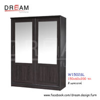 ตู้เสื้อผ้า W1502SL สีแอชบราวน์