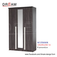 ตู้เสื้อผ้า W1207WM สีแอชบราวน์/เบจ