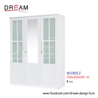 ตู้เสื้อผ้า W1501J สีขาว
