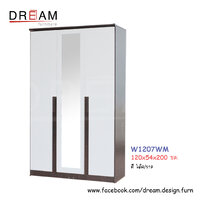 ตู้เสื้อผ้า W1207WM สีโอ๊ค/ขาว