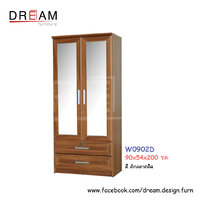 ตู้เสื้อผ้า W0902D สีสักคลาสสิค