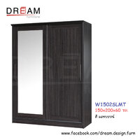 ตู้เสื้อผ้า W1502SLMT สีแอชบราวน์