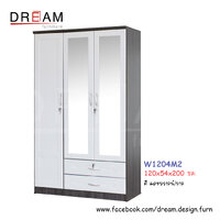 ตู้เสื้อผ้า W1204M2 สีแอชบราวน์/ขาว