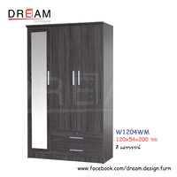 ตู้เสื้อผ้า W1204WM สีแอชบราวน์