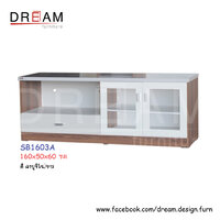 ตู้ไซด์บอร์ด 160 ซม. SB1603A สีคาปูชิโน่/ขาว