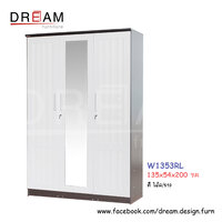 ตู้เสื้อผ้า W1353RL สีโอ๊ค/ขาว