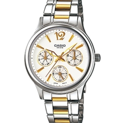 CASIO นาฬิกาคาสิโอ นาฬิกาข้อมือ นาฬิกากันน้ำ นาฬิกาของแท้ ประกันศูนย์ CMG 1 ปี รุ่น LTP-2085SG-7A นาฬิกาสีเงิน