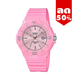 CASIO MID YEAR SALE นาฬิกาคาสิโอ พร้อมส่ง นาฬิกาข้อมือ นาฬิกากันน้ำ นาฬิกาของแท้ BTS ประกันศูนย์ CMG 1 ปี รุ่น LRW-200H-4E4 นาฬิกาสีชมพู