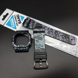 CASIO GENUINE FACTORY CASIO REPLACEMENT อะไหล่นาฬิกา G-SHOCK รุ่น DW-5600PM-1 กรอบสายสีดำ