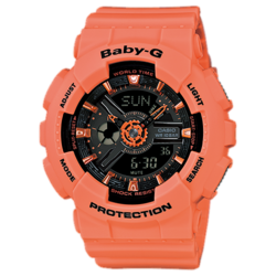 CASIO BABY-G นาฬิกาข้อมือ นาฬิกากันน้ำ นาฬิกาของแท้ ประกันศูนย์ CMG 1 ปี รุ่น BA-111GGC-4A2 นาฬิกาสีส้ม