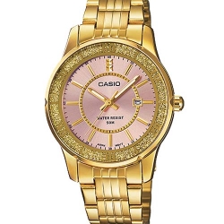 CASIO นาฬิกาคาสิโอ นาฬิกาข้อมือ นาฬิกากันน้ำ นาฬิกาของแท้ ประกันศูนย์ CMG 1 ปี รุ่น LTP-1358G-4A นาฬิกาสีทอง