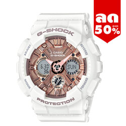 CASIO G-SHOCK นาฬิกาข้อมือ นาฬิกากันน้ำ นาฬิกาของแท้ ประกันศูนย์ CMG 1 ปี รุ่น GMA-S120MF-7A2 นาฬิกาสีขาว