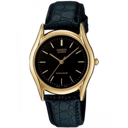 CASIO นาฬิกาคาสิโอ นาฬิกาข้อมือ นาฬิกากันน้ำ นาฬิกาของแท้ ประกันศูนย์ CMG 1 ปี รุ่น MTP-1094Q-1A นาฬิกาสีดำ