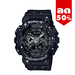 CASIO BABY-G นาฬิกาข้อมือ นาฬิกากันน้ำ นาฬิกาของแท้ ประกันศูนย์ CMG 1 ปี รุ่น BA-110ST-1A นาฬิกาสีดำ