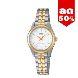 CASIO นาฬิกาคาสิโอ นาฬิกาข้อมือ นาฬิกากันน้ำ นาฬิกาของแท้ ประกันศูนย์ CMG 1 ปี รุ่น LTP-1129G-7A นาฬิกาสีทอง