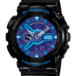CASIO G-SHOCK นาฬิกาข้อมือ นาฬิกากันน้ำ นาฬิกาของแท้ ประกันศูนย์ CMG 1 ปี รุ่น GA-110HC-1A นาฬิกาสีดำ