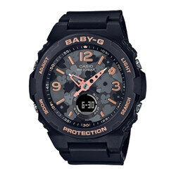 CASIO BABY-G นาฬิกาข้อมือ นาฬิกากันน้ำ นาฬิกาของแท้ ประกันศูนย์ CMG 1 ปี รุ่น BGA-260FL-1A นาฬิกาสีดำ
