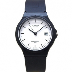 CASIO นาฬิกาคาสิโอ นาฬิกาข้อมือ นาฬิกากันน้ำ นาฬิกาของแท้ ประกันศูนย์ CMG 1 ปี รุ่น MW-59-7E นาฬิกาสีดำ