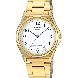 CASIO นาฬิกาคาสิโอ นาฬิกาข้อมือ นาฬิกากันน้ำ นาฬิกาของแท้ ประกันศูนย์ CMG 1 ปี รุ่น MTP-1130N-7B นาฬิกาสีทอง