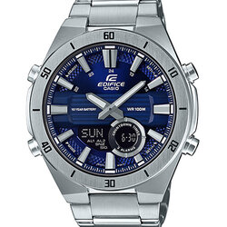 CASIO EDIFICE นาฬิกาข้อมือ นาฬิกากันน้ำ นาฬิกาของแท้ ประกันศูนย์ CMG 1 ปี รุ่น ERA-110D-2A นาฬิกาสีเงิน