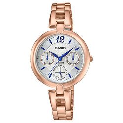 CASIO นาฬิกาคาสิโอ นาฬิกาข้อมือ นาฬิกากันน้ำ นาฬิกาของแท้ ประกันศูนย์ CMG 1 ปี รุ่น LTP-E401PG-7A นาฬิกาสีแดง