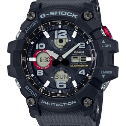 CASIO G-SHOCK นาฬิกาข้อมือ นาฬิกากันน้ำ นาฬิกาของแท้ ประกันศูนย์ CMG 1 ปี รุ่น GSG-100-1A8 นาฬิกาสีดำ