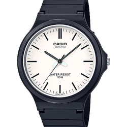 CASIO นาฬิกาคาสิโอ นาฬิกาข้อมือ นาฬิกากันน้ำ นาฬิกาของแท้ ประกันศูนย์ CMG 1 ปี รุ่น MW-240-7E นาฬิกาสีดำ