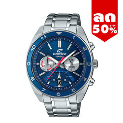 CASIO EDIFICE นาฬิกาข้อมือ นาฬิกากันน้ำ นาฬิกาของแท้ ประกันศูนย์ CMG 1 ปี รุ่น EFV-590D-2A นาฬิกาสีเงิน