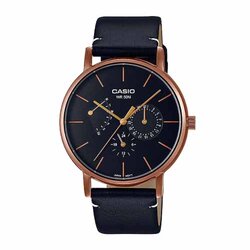 CASIO นาฬิกาคาสิโอ นาฬิกาข้อมือ นาฬิกากันน้ำ นาฬิกาของแท้ ประกันศูนย์ CMG 1 ปี รุ่น MTP-E320RL-1E นาฬิกาสีดำ