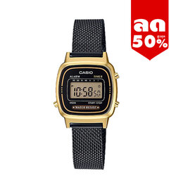 CASIO นาฬิกาคาสิโอ นาฬิกาข้อมือ นาฬิกากันน้ำ นาฬิกาของแท้ ประกันศูนย์ CMG 1 ปี รุ่น LA670WEMB-1D นาฬิกาสีดำ