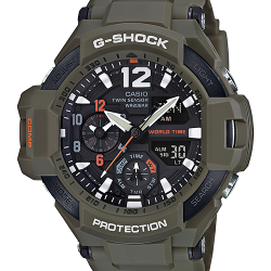 CASIO G-SHOCK นาฬิกาข้อมือ นาฬิกากันน้ำ นาฬิกาของแท้ ประกันศูนย์ CMG 1 ปี รุ่น GA-1100KH-3A นาฬิกาสีเขียว