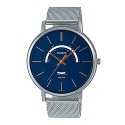 CASIO นาฬิกาคาสิโอ นาฬิกาข้อมือ นาฬิกากันน้ำ นาฬิกาของแท้ ประกันศูนย์ CMG 1 ปี รุ่น MTP-B105M-2A นาฬิกาสีเงิน