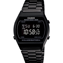 CASIO นาฬิกาคาสิโอ นาฬิกาข้อมือ นาฬิกากันน้ำ นาฬิกาของแท้ ประกันศูนย์ CMG 1 ปี รุ่น B640WB-1B นาฬิกาสีดำ