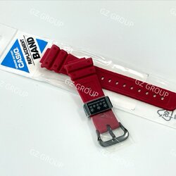 CASIO GENUINE FACTORY CASIO REPLACEMENT อะไหล่นาฬิกา G-SHOCK รุ่น DW-5635C-4 กรอบสายสีแดง