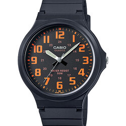 CASIO นาฬิกาคาสิโอ นาฬิกาข้อมือ นาฬิกากันน้ำ นาฬิกาของแท้ ประกันศูนย์ CMG 1 ปี รุ่น MW-240-4B นาฬิกาสีดำ