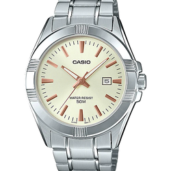 CASIO นาฬิกาคาสิโอ นาฬิกาข้อมือ นาฬิกากันน้ำ นาฬิกาของแท้ ประกันศูนย์ CMG 1 ปี รุ่น MTP-1308D-9A นาฬิกาสีเงิน