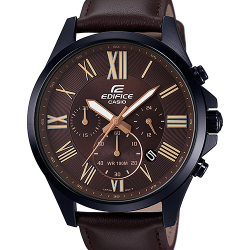 CASIO EDIFICE นาฬิกาข้อมือ นาฬิกากันน้ำ นาฬิกาของแท้ ประกันศูนย์ CMG 1 ปี รุ่น EFV-500BL-1A นาฬิกาสีน้ำตาล
